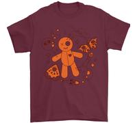 Voodoo Bambola Elementi Magia Nera T-Shirt 100% Cotone