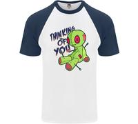 Voodoo Bambola Thinking Of You Halloween Magia Nera DA UOMO S/S Baseball T-Shirt