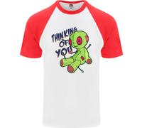 Voodoo Bambola Thinking Of You Halloween Magia Nera DA UOMO S/S Baseball T-Shirt