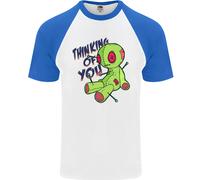 Voodoo Bambola Thinking Of You Halloween Magia Nera DA UOMO S/S Baseball T-Shirt