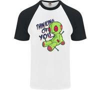 Voodoo Bambola Thinking Of You Halloween Magia Nera DA UOMO S/S Baseball T-Shirt