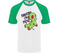 Voodoo Bambola Thinking Of You Halloween Magia Nera DA UOMO S/S Baseball T-Shirt