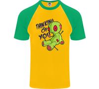 Voodoo Bambola Thinking Of You Halloween Magia Nera DA UOMO S/S Baseball T-Shirt