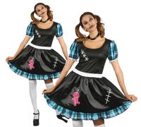 Voodoo Donna Adulti Demone Zombe Bambola Donna Costume Halloween UK 10-1