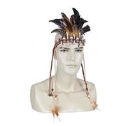 Voodoo - Fascia per capelli mago per costume con ossa e teschio, Halloween