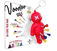 Voodoo Golf Porta tee a sfera, accessorio portachiavi per borsa, regali per uomini, adatto a tee da 3 1/4, 2 3/4, 1 1/2, Rosso Supremo