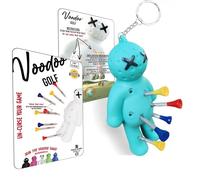 Voodoo Golf Porta tee a sfera, accessorio portachiavi per borsa, regali per uomini, adatto a tee da 3 1/4, 2 3/4, 1 1/2, Turchese