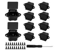 VooGenzek 10 Pezzi AC 250V 10A IEC320 C14 Adattatore per spina a pannello, 3 Pin IEC Plug Power, Spina Maschio a 3 Terminali con coperchio a molla