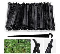 VooGenzek 100 Pezzi Picchetti di Supporto per Irrigazione a Goccia, Supporto per Gocciolamento, Supporto per Tubo Irrigazione Picchetti in Plastica, per Tubo 4/7mm, per Ortaggi, Piante o Aiuole