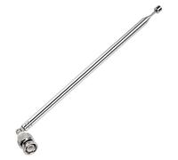 VooGenzek 100cm 7-Sezione Antenna Radio FM Telescopica, Antenna Telescopica Portatile FM, Sostituzione Antenna Telescopica, con Spina BNC, per TV Ricezione Stereo DAB FM/AM Stereo