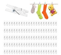 VooGenzek 110 Pezzi Mollette in Plastica, Clip Con Molla, Mollette Trasparenti per Appendere Foto, Card, Paper, Arts & Crafts, Picture Scrapbooking