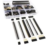 VooGenzek 112 Pezzi 2.54mm Pin Breakaway PCB Board Pin Header Connector, Maschio e Femelle Pin Header Connector Kit, per Arduino Prototype Shield