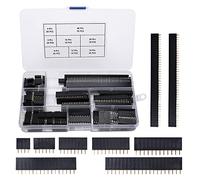 VooGenzek 120 Pezzi 2.54mm Straight Single Row PCB Board Femmina Pin Header Socket Connector Strip, Femmina Pin Header Socket, per Arduino Stackable Shield (4/6/8/10/12/16/20/40 pin)