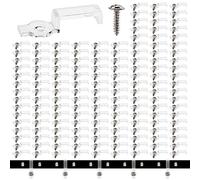VooGenzek 150 Pezzi 10mm Clip di Fissaggio per Strisce LED, Luce Striscia di Montaggio Clip, Clip per Strisce Luminose, con Viti, per Strisce Led da larghezza 10 mm Accessori (Trasparente)