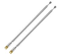 VooGenzek 2 Pezzi 100cm 7-Sezione Antenna Radio FM Telescopica, Antenna Telescopica Portatile FM, Sostituzione Antenna Telescopica, per TV Ricezione Stereo DAB FM/AM Stereo