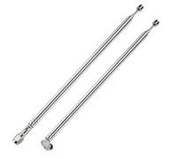 VooGenzek 2 Pezzi 100cm 7-Sezione Antenna Radio FM Telescopica, Antenna Telescopica Portatile FM, Sostituzione Antenna Telescopica, con Connettore Maschio SMA, per TV Ricezione Stereo DAB FM/AM Stereo