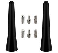 VooGenzek 2 Pezzi 6.5cm Mini Antenna Auto Corta, Antenna Universale per Auto, Auto Tetto Antenna, con 6 M4/M5/M6 Viti Universale, per Ricezione Radio FM/AM