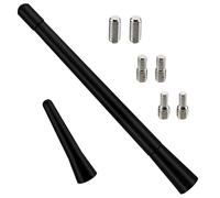 VooGenzek 2 Pezzi Mini Antenna Corta Universale per Auto, Tetto Antenna, con 6 M4/M5/M6 Viti Universale, per Ricezione Radio FM/AM (17.5 + 6.5cm)