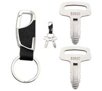 VooGenzek 2 Pezzi RC101-53630 Chiavi di Accensione di Ricambio, Chiavi di Ricambio Interruttore Accensione Universale, con Portachiavi, Compatibile con Kubota Escavatore, Caricatore e Generatore
