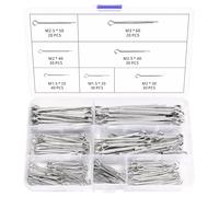 VooGenzek 200 Pezzi 7 Taglie Coppiglie Assortite Set, Zincata Coppiglie, Coppiglia Spaccate, per Auto, Meccanica, Garage, Officina