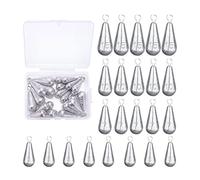 VooGenzek 23 Pezzi Pesi da Pesca a Goccia d'Acqua con Occhiello, Casting Piombo Peso Kit, Kit di Esche da Pesca, Piombo a pera Accessorio per Attrezzatura 5g/7g/10g/15g
