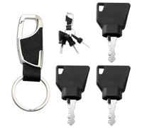 VooGenzek 3 Pezzi 14607 701 45501 Chiavi di Accensione di Ricambio, Chiavi di Ricambio Interruttore Accensione Universale, con Portachiavi, Compatibile con JCB Heavy Equipment 333/Y1374 331/26790