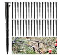 VooGenzek 35 Pezzi 4/7mm Picchetti di Supporto per Irrigazione a Goccia, Supporto per Gocciolamento, Supporto per Tubo Irrigazione Picchetti in Plastica, per Tubo 4/7mm, per Ortaggi, Piante o Aiuole