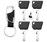 VooGenzek 4 Pezzi 14607 Chiavi di Accensione di Ricambio, Chiavi di Ricambio Interruttore Accensione Universale, con Portachiavi, Compatibile con JCB Bomag Dynapac Terex Vibromax New Holland NH Volvo