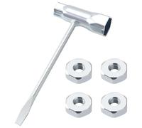 VooGenzek 4 Pezzi Dadi per Barra di Copertura Pignone, Motosega Dado Barra Coperchio, con Chiave, Compatibile con Stihl Motosega MS170 MS171 MS180 MS181 MS250 MS251 MS211 MS390