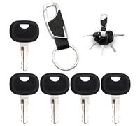 VooGenzek 5 Pezzi 14603 Chiave di Accensione, Chiave di Sostituzione, con Portachiavi, Compatibile con Pala Gommata Mini Escavatore Carrello Elevatore