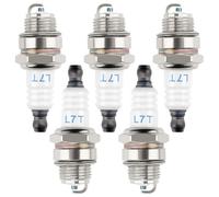 VooGenzek 5 Pezzi Candela L7T per Tosaerba, Motosega e Decespugliatore - Sostituzione BM6A per Motori a 2 Tempi da Giardino