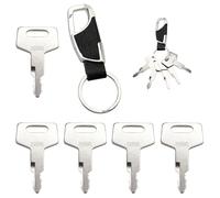 VooGenzek 5 Pezzi H806 Chiavi di Accensione di Ricambio per Macchine Edili, Interruttore di Accensione Universale Con Portachiavi, Compatibile Con Gehl Loader