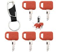 VooGenzek 5 Pezzi T209428 Chiavi di Accensione di Ricambio, Chiavi di Ricambio Interruttore Accensione Universale, con Portachiavi, Compatibile con John Deere 260 280 313 315 318D 332 332D