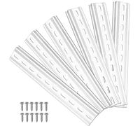 VooGenzek 6 Pezzi Guida DIN in Alluminio, Guide DIN in Metallo con Scanalature a Forma di U, con 12 Pezzi Viti, per Serie Terminale Guida DIN e Contattore, 35 x 200 mm