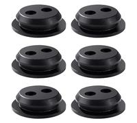 VooGenzek 6 Pezzi Occhielli in Gomma per Serbatoio Carburante, 2-Hole Serbatoio del Carburante Gomma Gommini, per Decespugliatore Tagliaerba