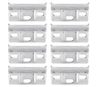 VooGenzek 8 Pezzi Binario a Muro per Supporto Mobile, Staffa Universale per Montaggio a Parete per Armadio da Cucina, per Montaggio a Parete, Armadi, Piastra per Appendere