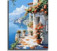 vooiceofco Paint by Numbers Adulti, Dipingere con i Numeri Adulti bambini e Principianti, Kit con Pennelli e Pigmento Acrilico Decora la casa Regalo(Senza Cornice 40 x 50cm)