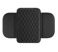 VOOIV Cuscino Bracciolo Auto per MG ZS EV/ZS Hybrid+ Luxury, Universale in Pelle Impermeabile Confortevoli Copertura Console Centrale D'interni Accessori,A Black