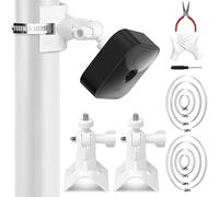 Vookkp 2PCS Staffa da Palo per Telecamera per Arlo/Wyze/Blink, Supporto Universale per Palo Eufy 2C/2C Supporto per Telecamera di Sicurezza per Esterni e Interni con Fascette Anelli Regolabili(Bianco)