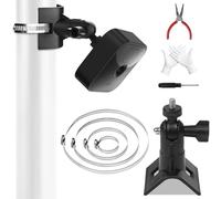 Vookkp Staffa da Palo per Telecamera per Arlo/Wyze/Ring, Supporto Universale per Palo Eufy 2C/2C Supporto per Telecamera di Sicurezza per Esterni e Interni con 4 Fascette Anelli Regolabili(Nero)