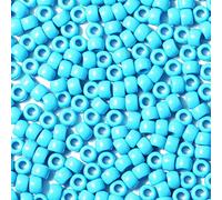 VOOMOLOVE 1000 perline blu pallido da 6 x 9 mm, perline pony, per bracciali, trecce per capelli e artigianato, perline in plastica per capelli (blu pallido)