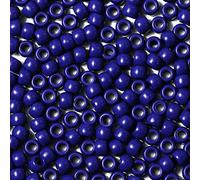 VOOMOLOVE 1000 perline blu scuro, 6 x 9 mm, perline pony, per braccialetti e trecce, in plastica, 6 x 9 mm (blu scuro)