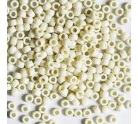 VOOMOLOVE 1000 perline color crema 6 x 9 mm, perline per braccialetti, perline per trecce per capelli, per artigianato, perline in plastica, capelli per trecce, 6 x 9 mm (color crema)