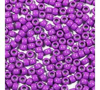 VOOMOLOVE 1000 perline (viola) 6 x 9 mm, perline per braccialetti, perline per trecce per capelli, perline per artigianato, perline in plastica, perline per capelli per trecce, 6 x 9 mm (viola)