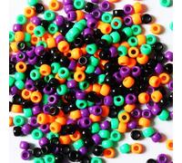 VOOMOLOVE 1000 pezzi Perline di pony arancioni miste 6 x 9 mm, perline di plastica per bracciali, trecce per capelli e lavori manuali fai da te - solo per uso artigianale per adulti (misto arancione)