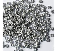 VOOMOLOVE 1000 PZ Perline Pony Argento 6x9mm, Perline per Braccialetti, Perline per Trecce dei Capelli, per Artigianato, Perline in Plastica, Capelli per Trecce 6x9mm (Argento)