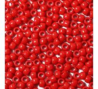 VOOMOLOVE 1000 PZ Perline Pony Rosse 6x9mm, Perline per Braccialetti, Perline per Trecce per Capelli, per Artigianato, Perline in Plastica, per Capelli e Trecce 6x9mm (Rosso)