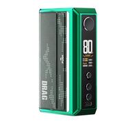 VOO'POO Drag 5 Box Mod 177 W Vape Dual 18650 batterie (batterie non incluse) Modalità Smart/RBA/TC/ECO Sigaretta elettronica con chip GENE TT 2.0 Originale (Verde) - No Nicotine