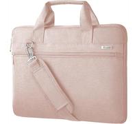Voova Borsa per computer portatile 17 17,3 pollici, borsa a tracolla a 360°, impermeabile, antiurto, 17,3 principessa, rosa