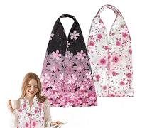 VOPHIA Confezione da 2 bavaglini per adulti da pranzo sciarpa per donne in microsuede lavabile riutilizzabile abbigliamento alimentare protezioni da pranzo asciugamano bocca sciarpa